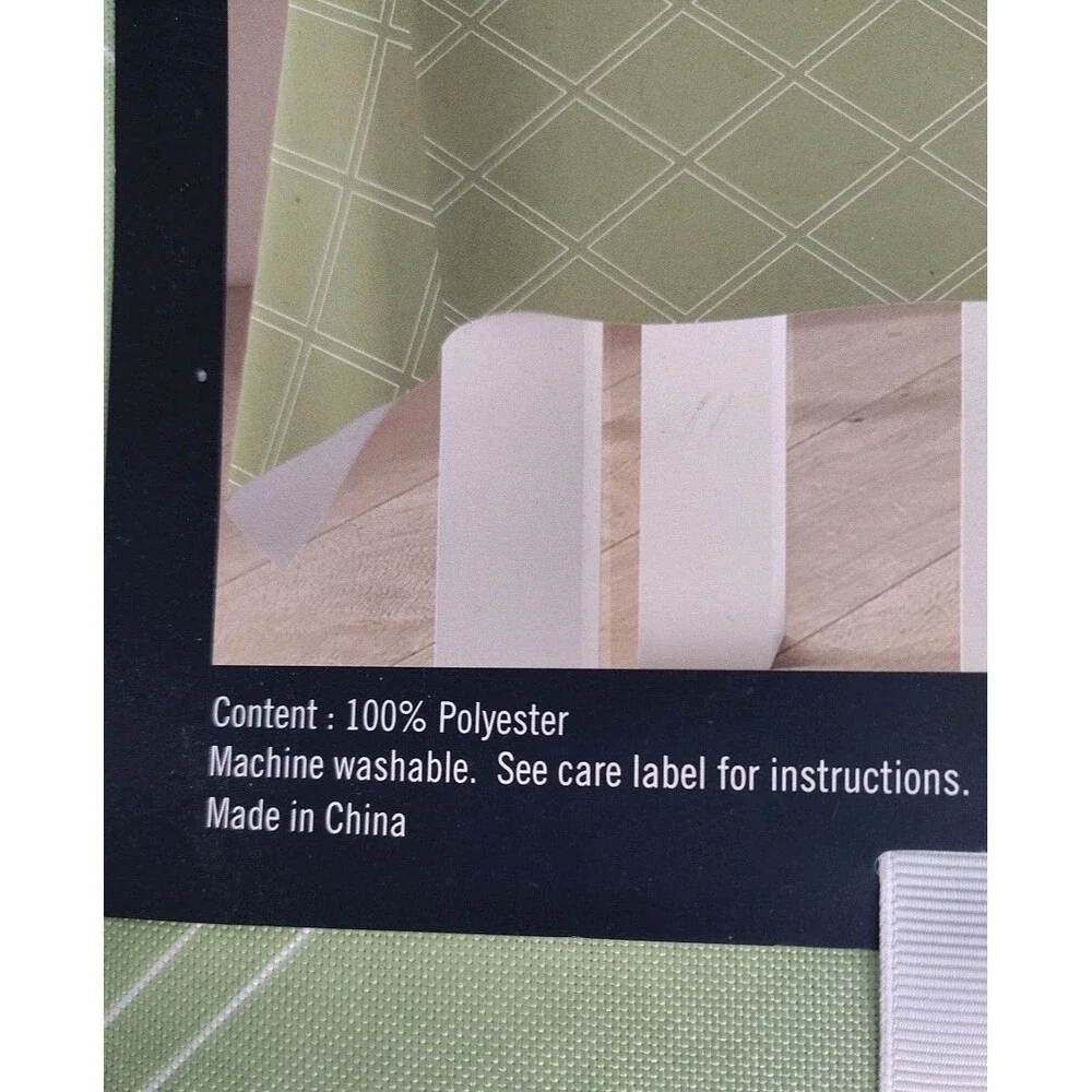 Izod Green Jacquard Trellis Tablecloth In/Outdoor Oblong 60 X 102 Water Resist